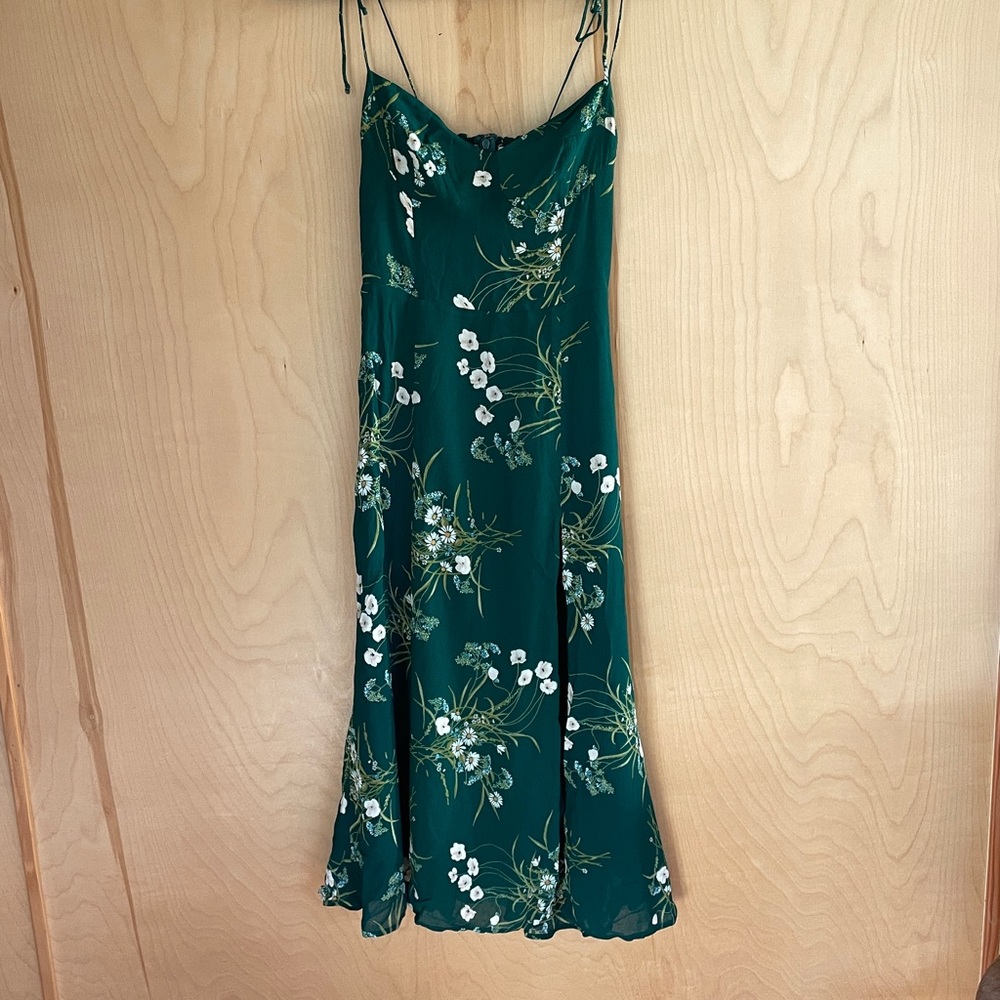 Reformation Juliette Dress Buena Floral Green